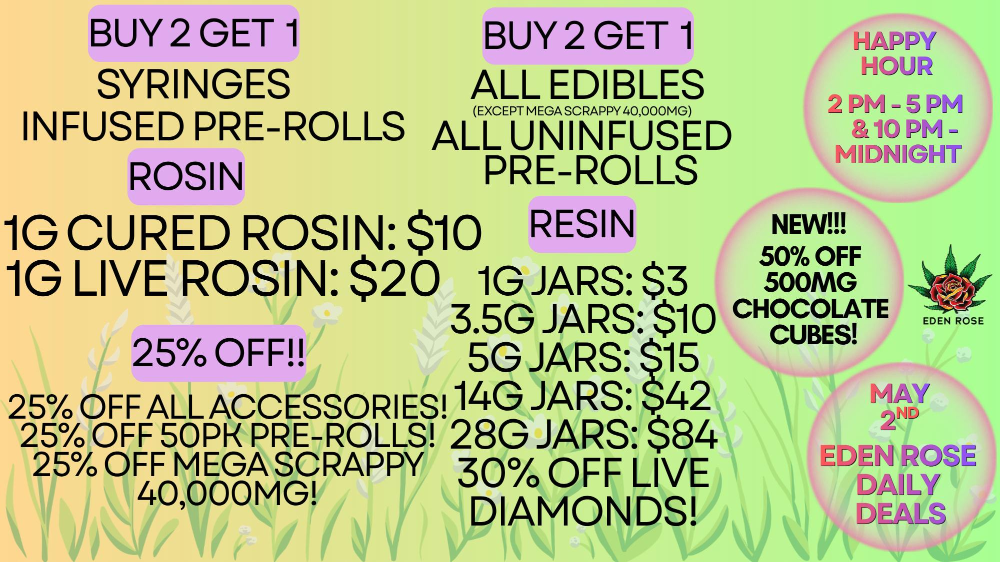 Bloom Cannabis Co - Mustang Eden Rose Daily Deals 5/02/26