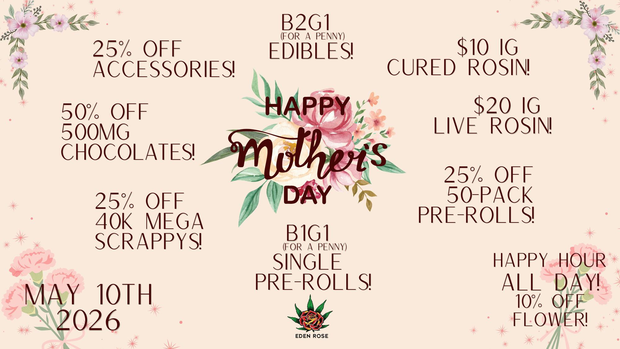 Nature's Cure Dispensary Eden Rose Daily Deals 05/10/26