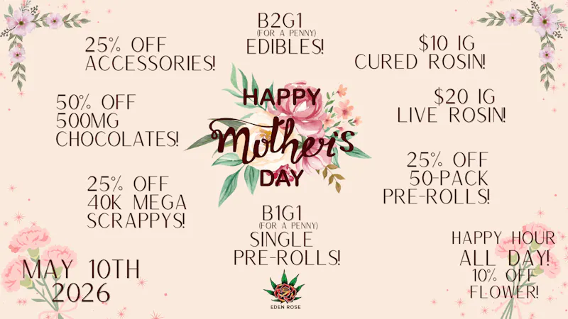 Nature's Cure Dispensary Eden Rose Daily Deals 05/10/26