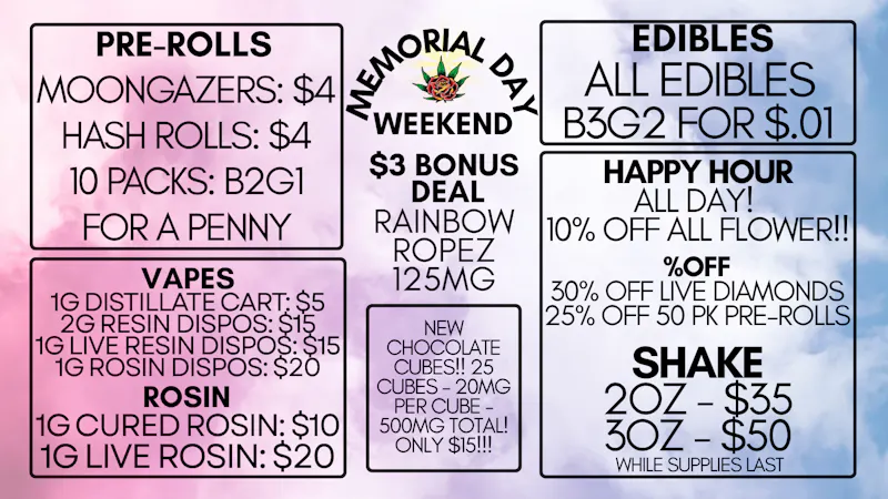Bloom Cannabis Co - Mustang Memorial Weekend! 5/25