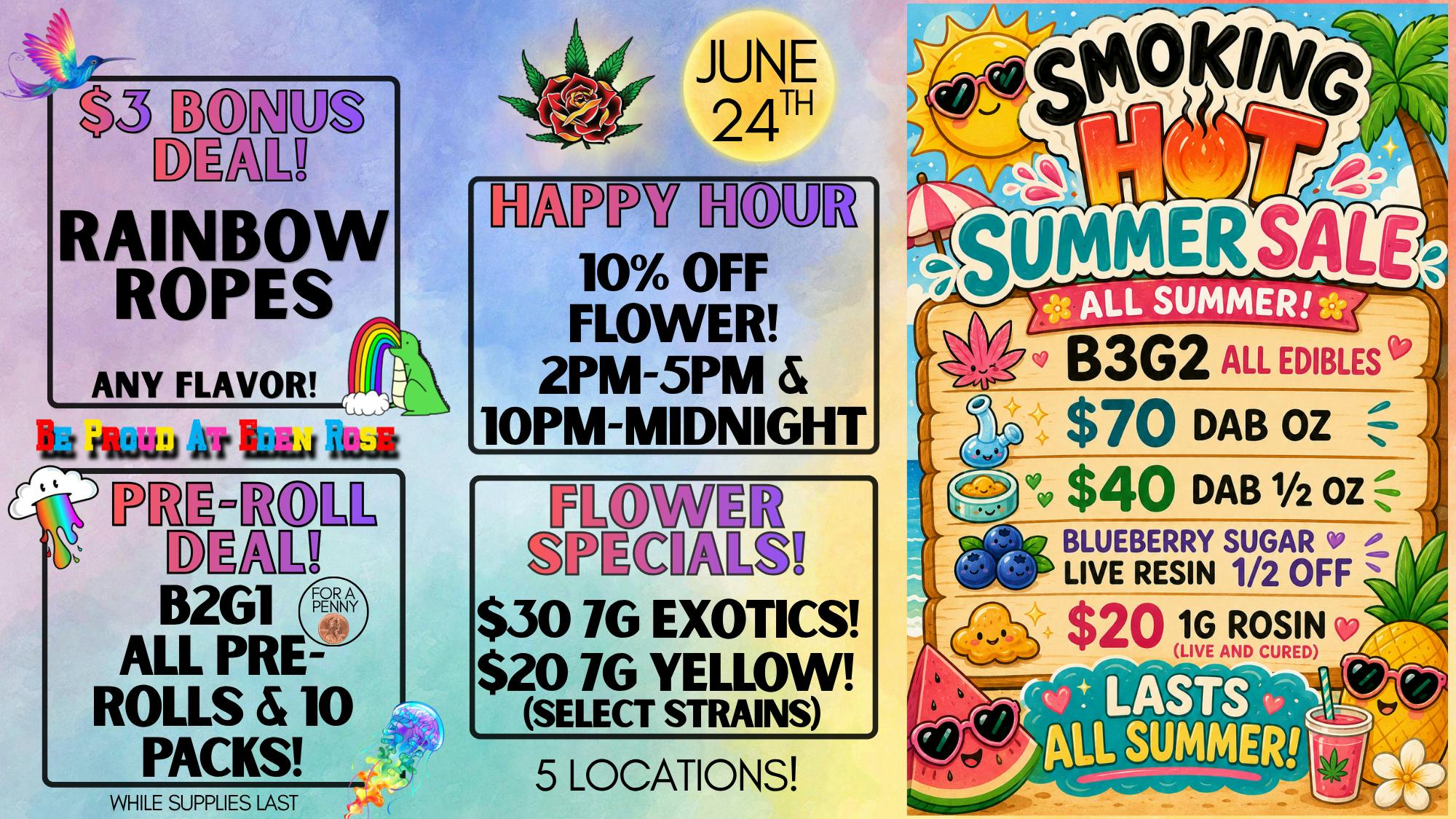 Nature's Cure Dispensary Eden Rose Daily Deals 06/24/26