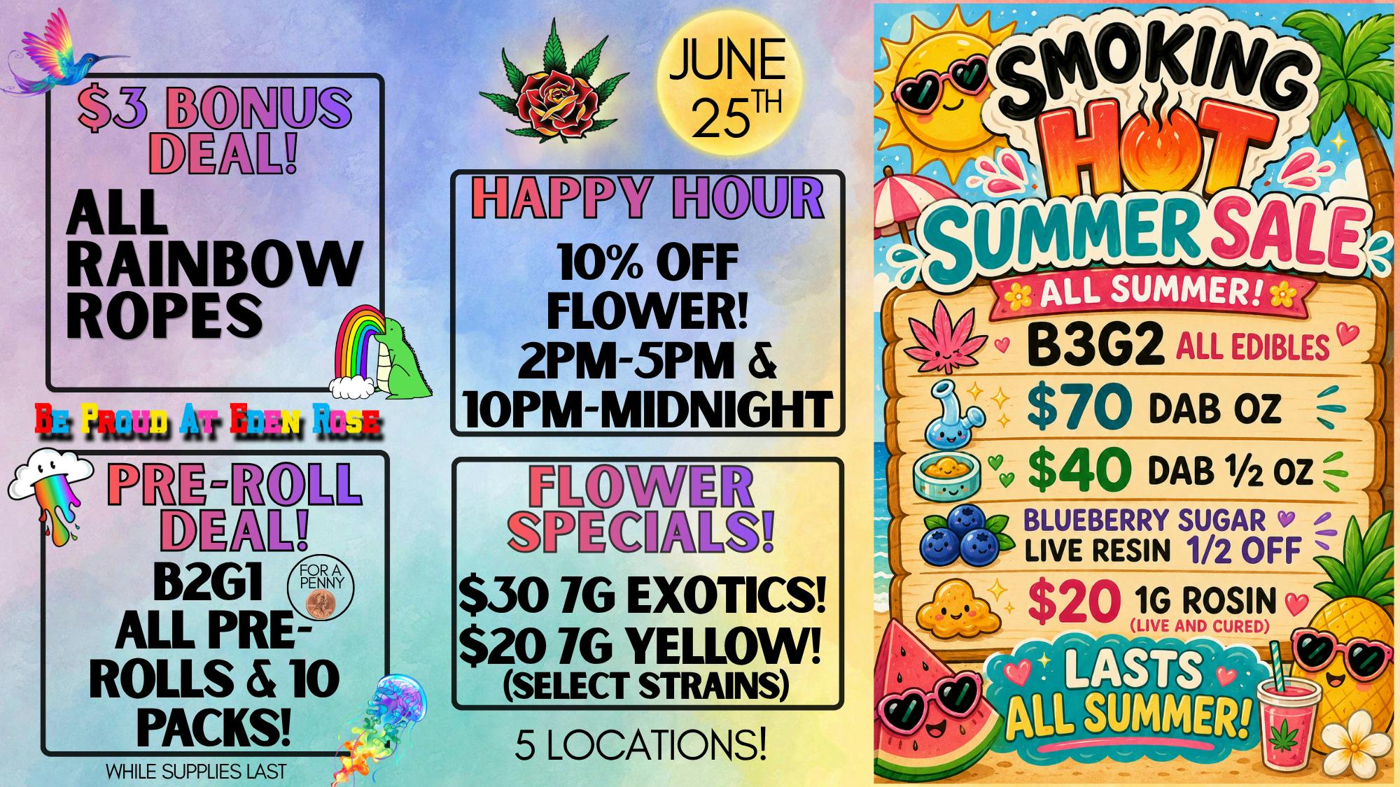 Eden Rose Dispensary Eden Rose Daily Deals 06/25/26