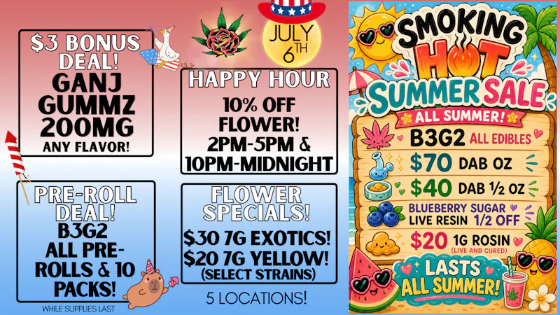 Nature's Cure Dispensary Eden Rose Daily Deals 7/6/26
