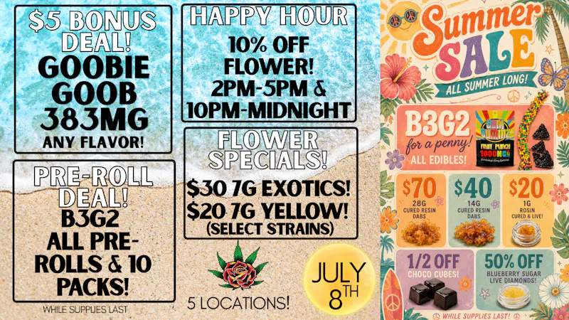 Eden Rose Dispensary Eden Rose Daily Deals 07/08/26