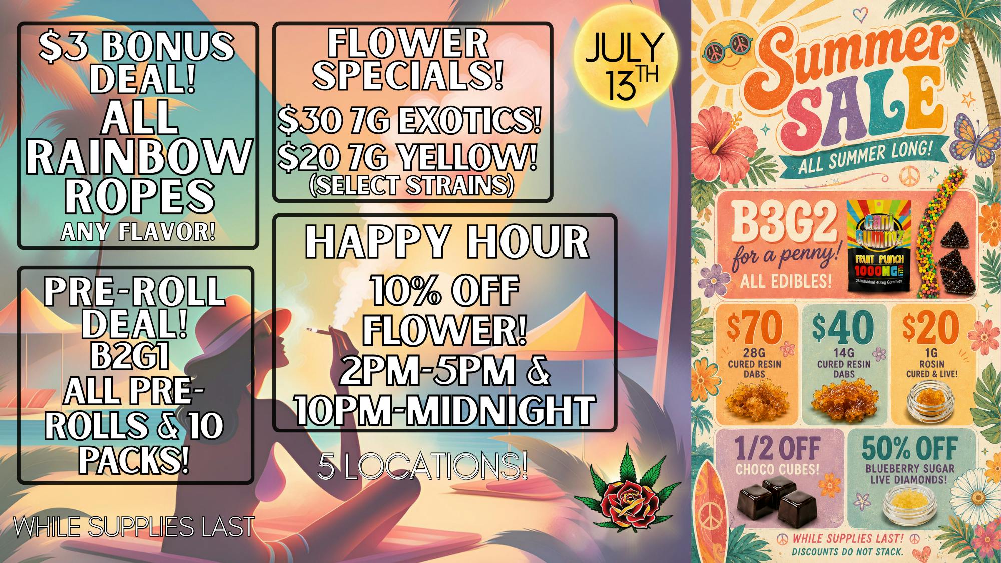 Eden Rose Dispensary Eden Rose Daily Deals 07/13/26