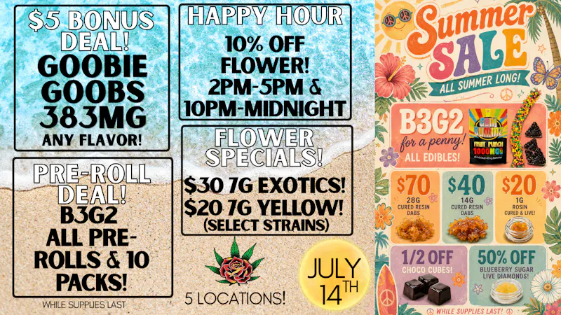 Eden Rose Dispensary Eden Rose Daily Deals 07/14/26