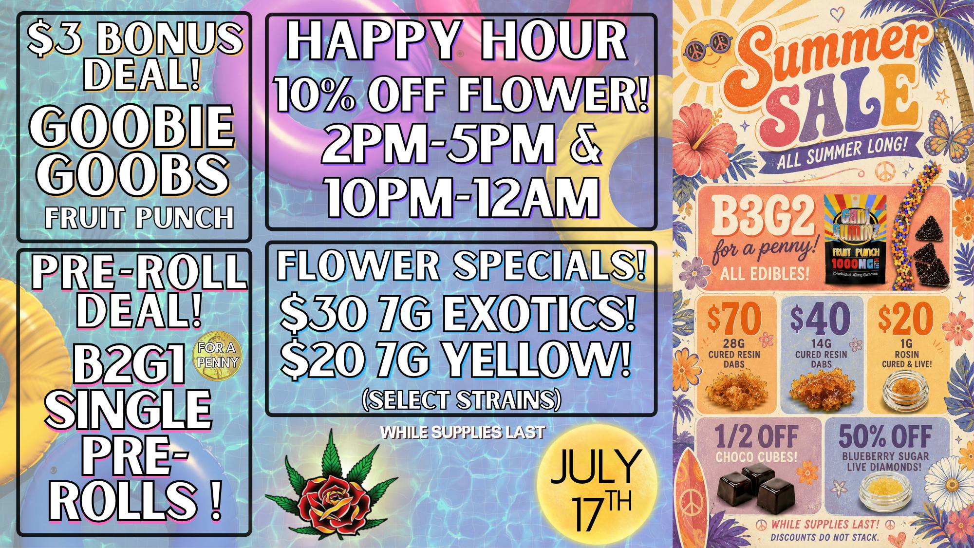 Eden Rose Dispensary EDEN ROSE DAILY DEALS 07/17/2026