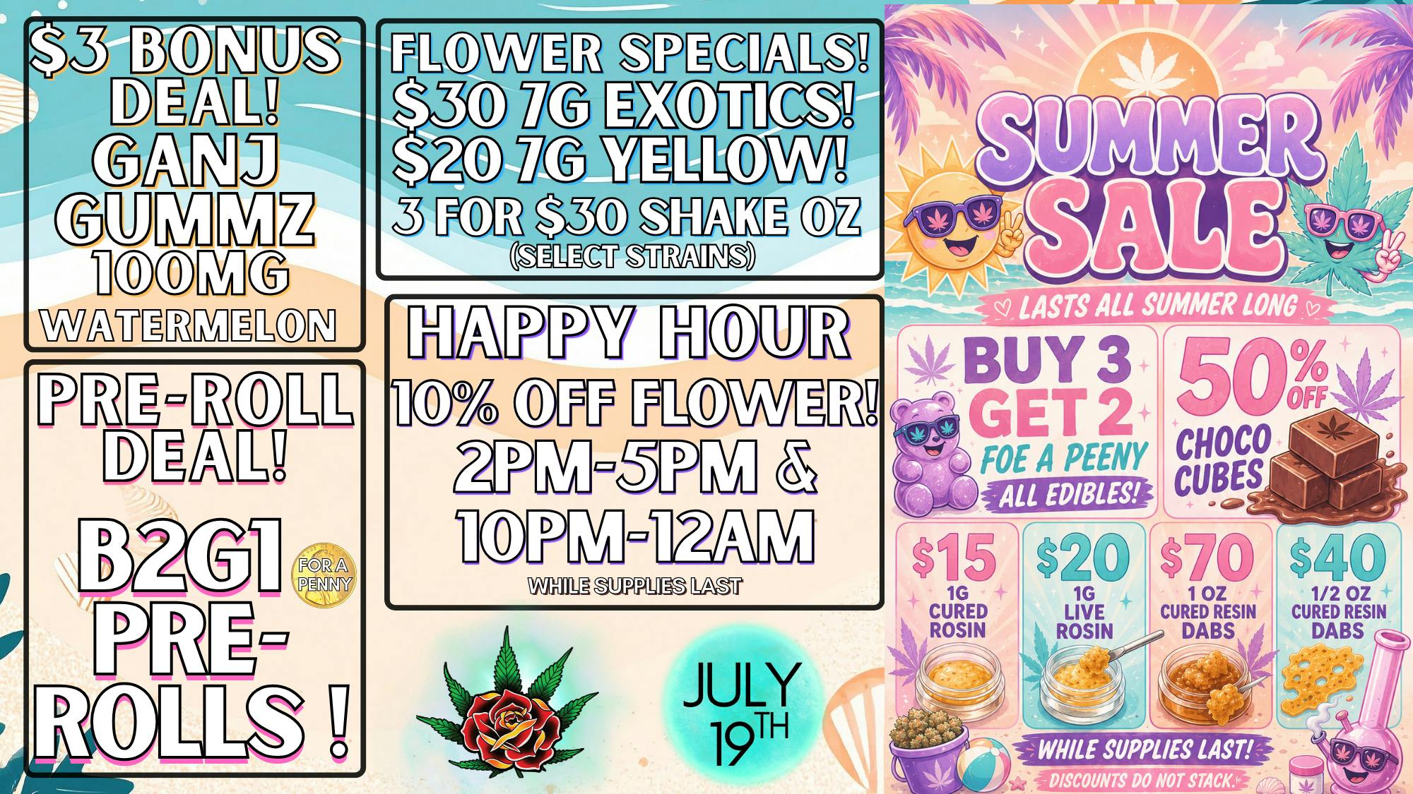 Eden Rose Dispensary Eden Rose Daily Deals 07/19/2026
