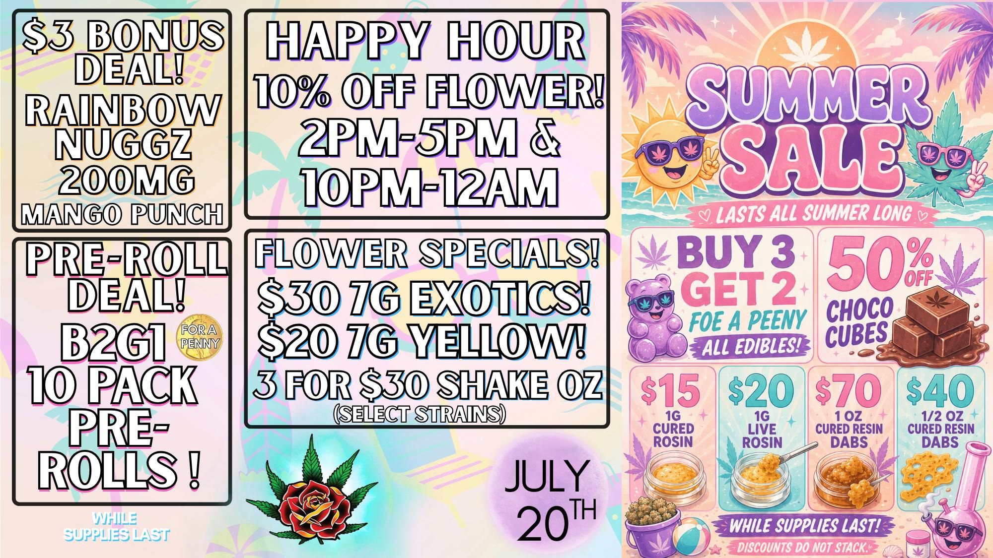 Eden Rose Dispensary Eden Rose Daily Deals 07/20/2026