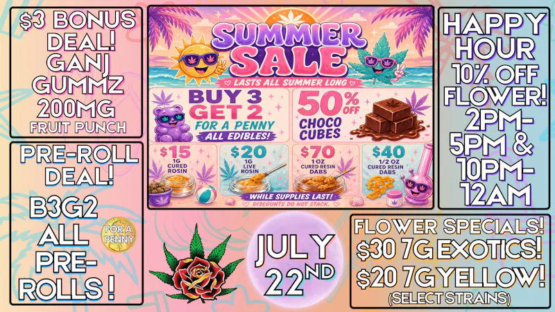 Eden Rose Dispensary Eden Rose Daily Deals 07/22/2026