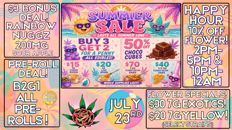 Eden Rose Dispensary Eden Rose Daily Deals 07/23/2026