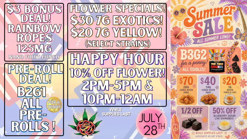 Eden Rose Dispensary Eden Rose Daily Deals 07/28/2026