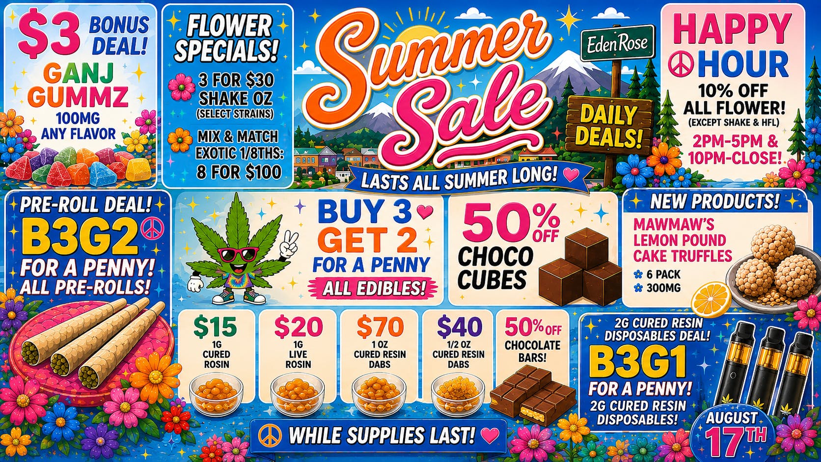 Eden Rose Dispensary Eden Rose Deals 08/17/2026