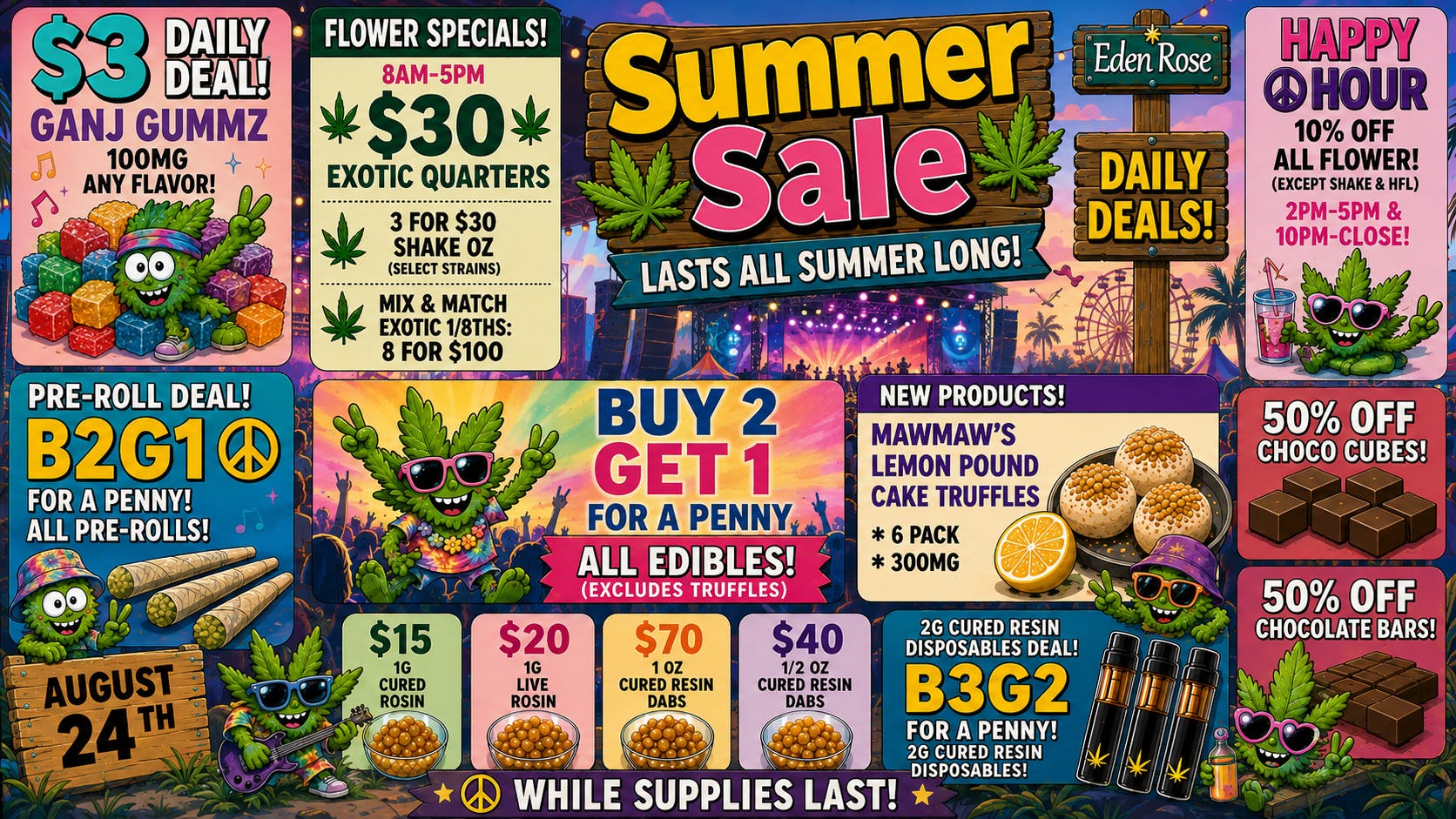 Eden Rose Dispensary Eden Rose Deals 08/24/2026