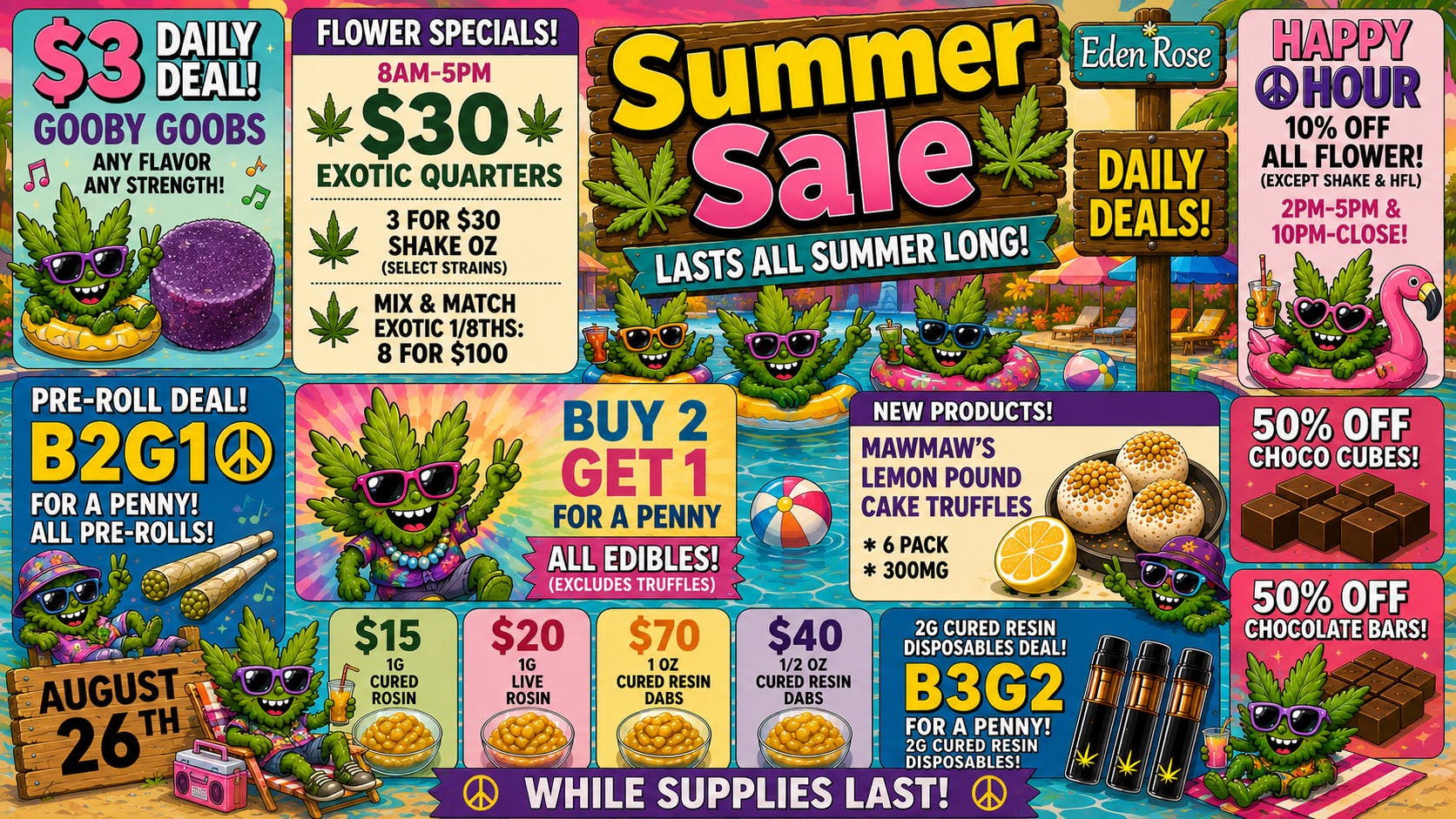 Eden Rose Dispensary Eden Rose Deals 08/26/2026