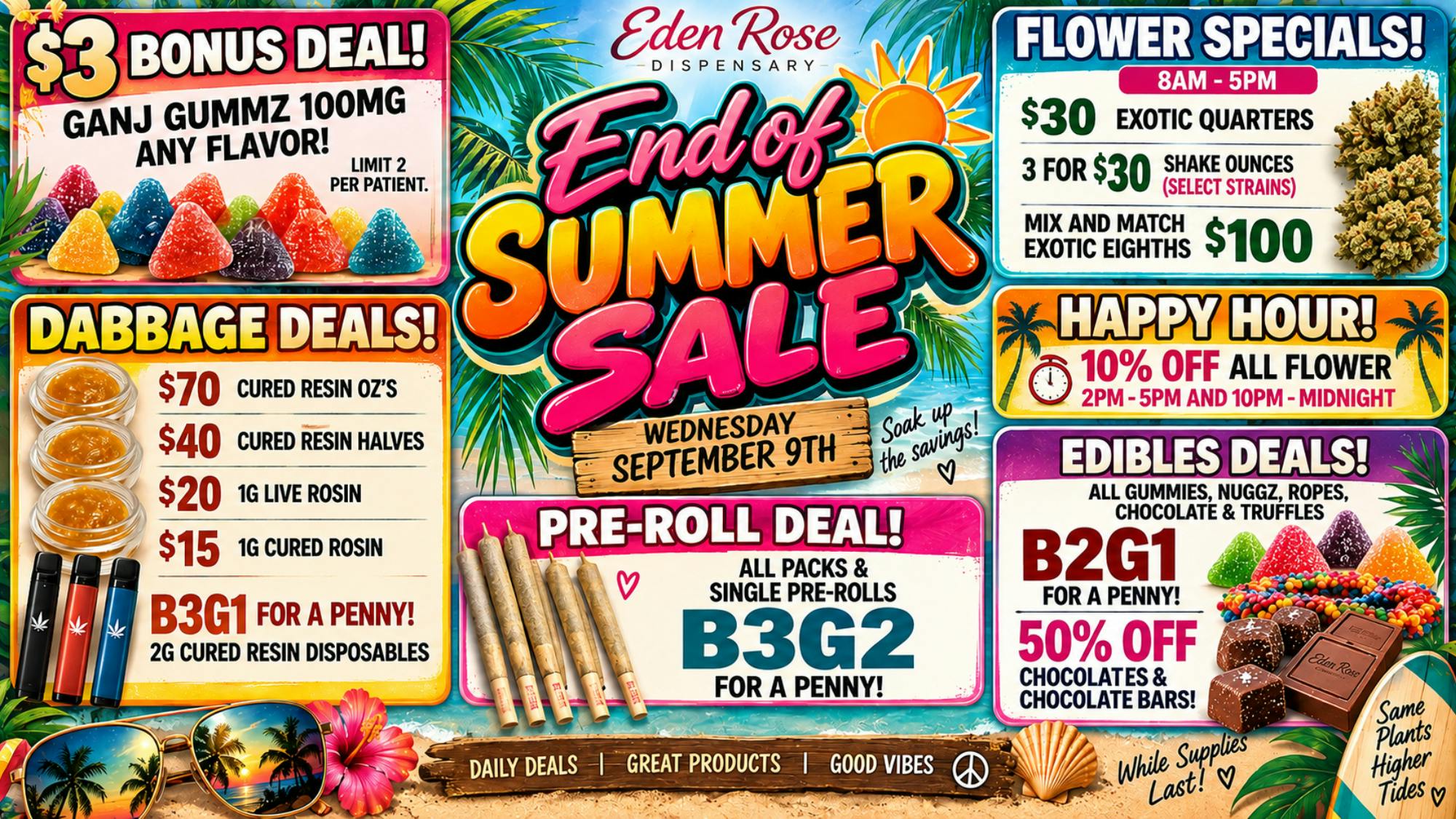 Eden Rose Dispensary Eden Rose Deals 09/09/2026