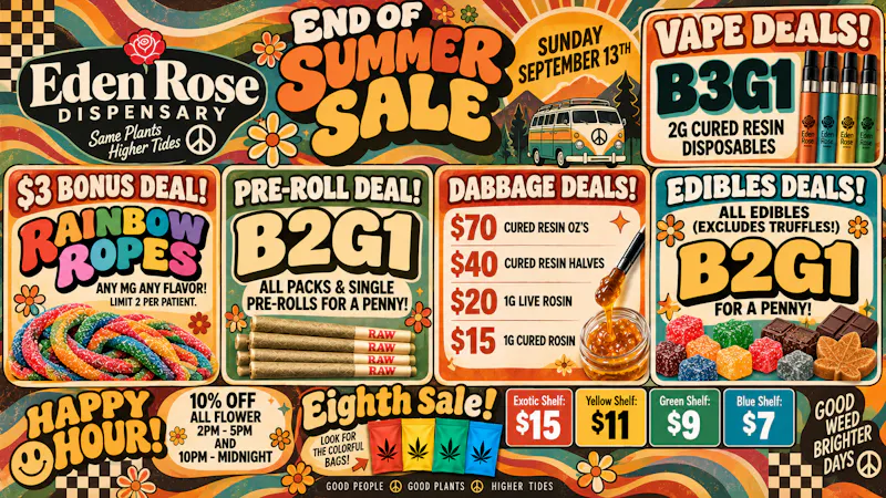 Eden Rose Dispensary - South Eden Rose Daily Deals 09/13/2026