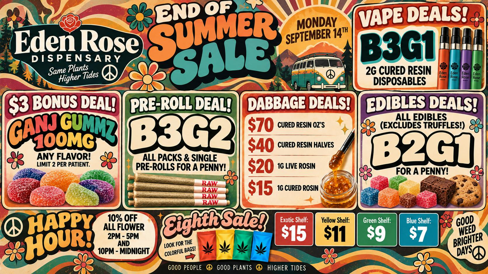 Eden Rose Dispensary Eden Rose Daily Deals 09/14/2026