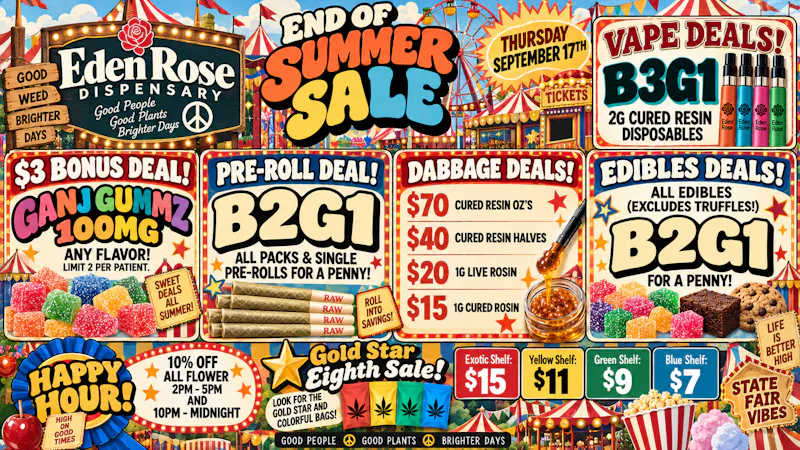 Eden Rose Dispensary - South Eden Rose Daily Deals 09/17/2026