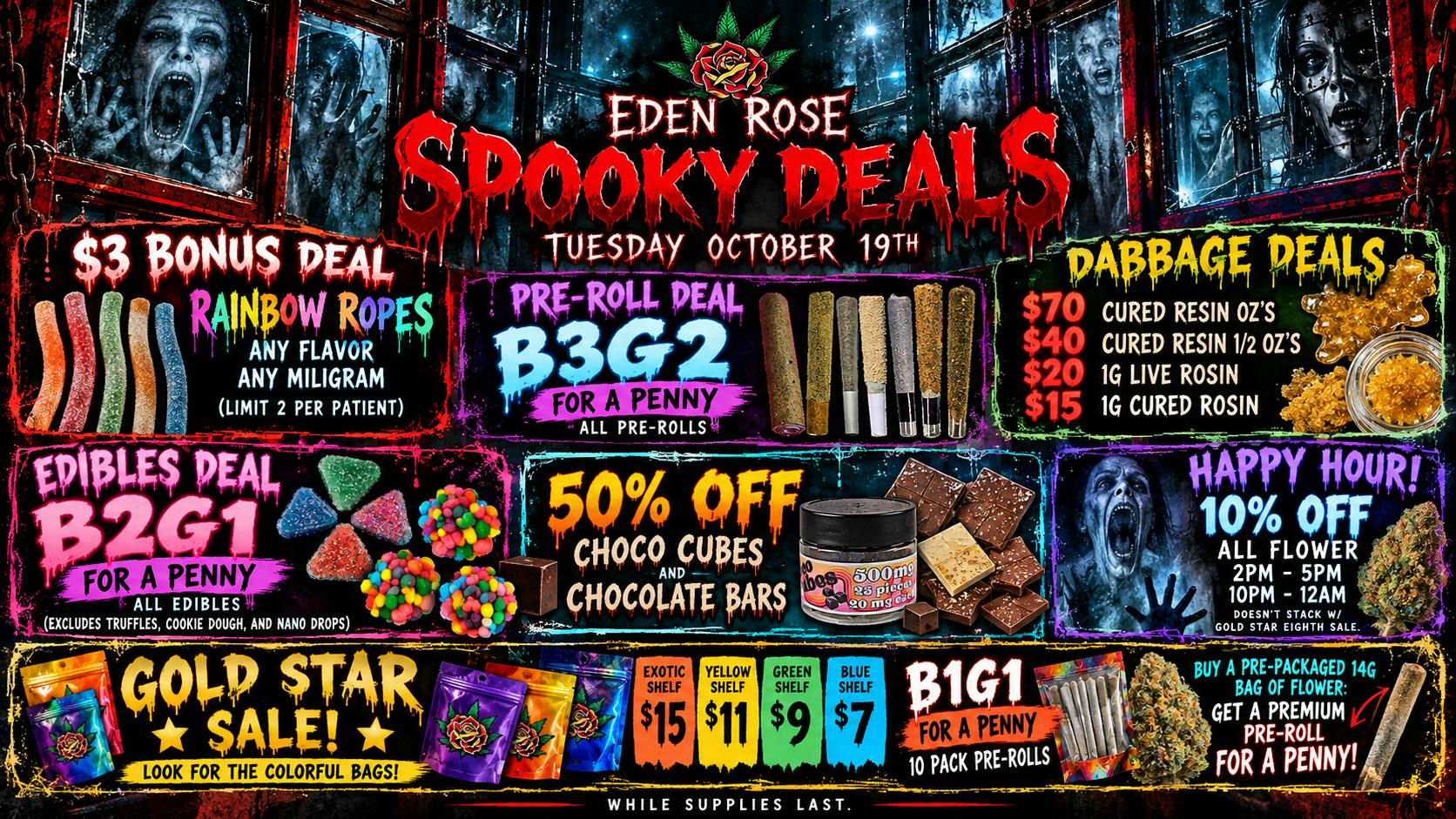 Eden Rose Dispensary Eden Rose Daily Deals 10/20/2026