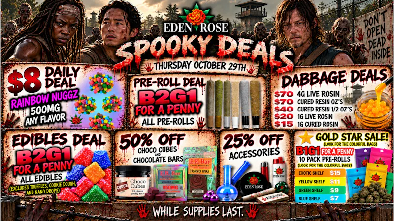 Eden Rose Dispensary Eden Rose Daily Deals 10/29/2026