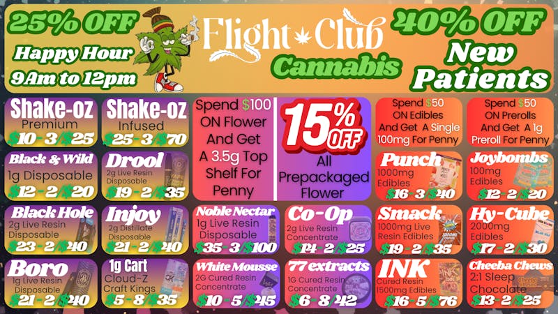 Flight Club - Norman Fall Into Amazing Cannabis Deals