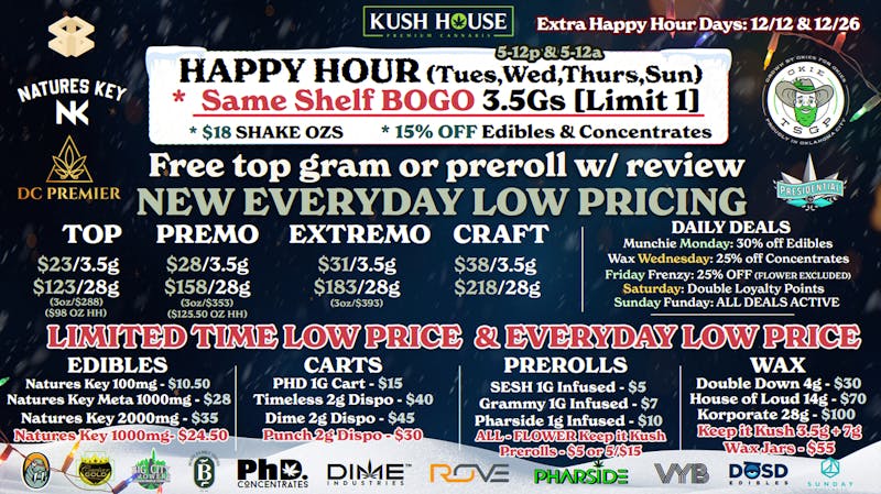 Hydro Kush House 🎄 NEWPRICING/SAME SHELF BOGO 🌟