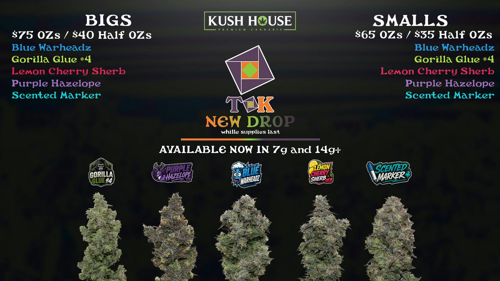 Kush House - 24 Hours Never Closed & Drive Thru! - Moore 🍃$75oz&$40½oz Bigs, $65oz/$35½oz Smalls🔥