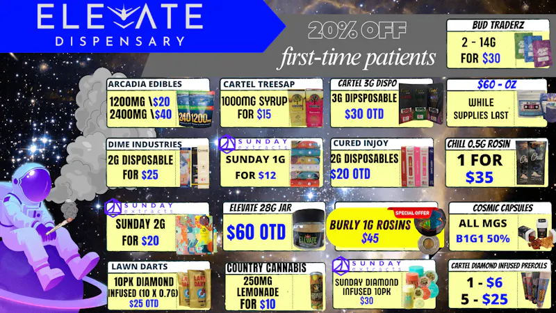 Elevate Dispensary Smoke Shop - Bethany Now Open April Madness (New Sales)