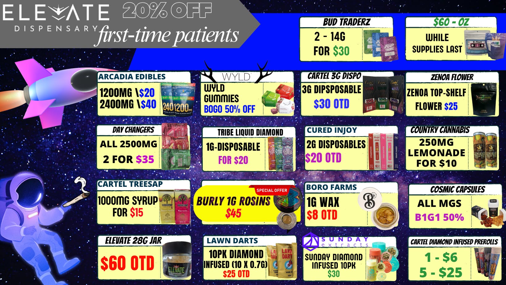 Elevate Dispensary Tinc and topical Thursday (Xengay roll on -$30)