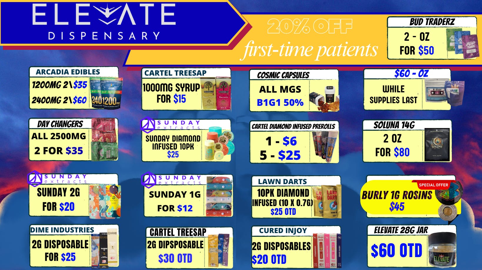 Elevate Dispensary Smoke Shop - Bethany Now Open April Madness (Tinc. & Topical Thurday)