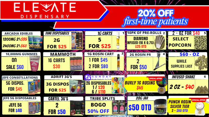 Elevate Dispensary Happy 4th of July!!