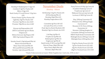 Kinship Cannabis Co- Albion November Deals @ Kinship