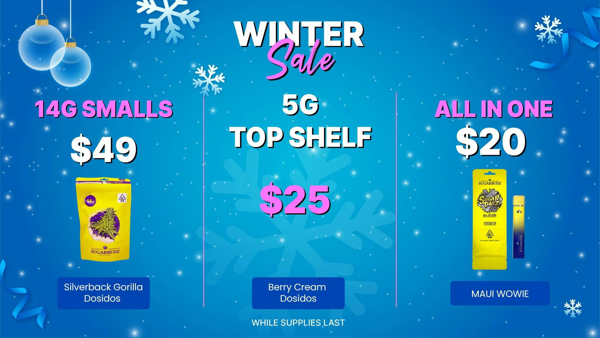 SUGARBUDZ WINTER SALE AT SUGARBUDZ