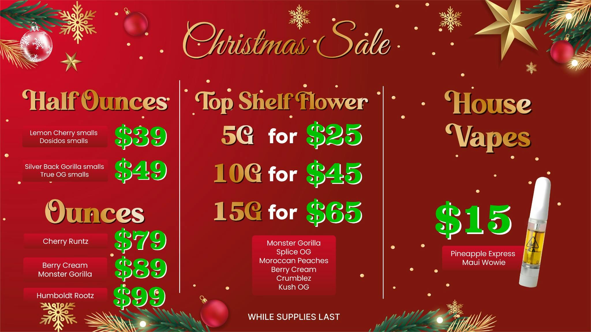 SUGARBUDZ CHRISTMAS SALE AT SUGARBUDZ
