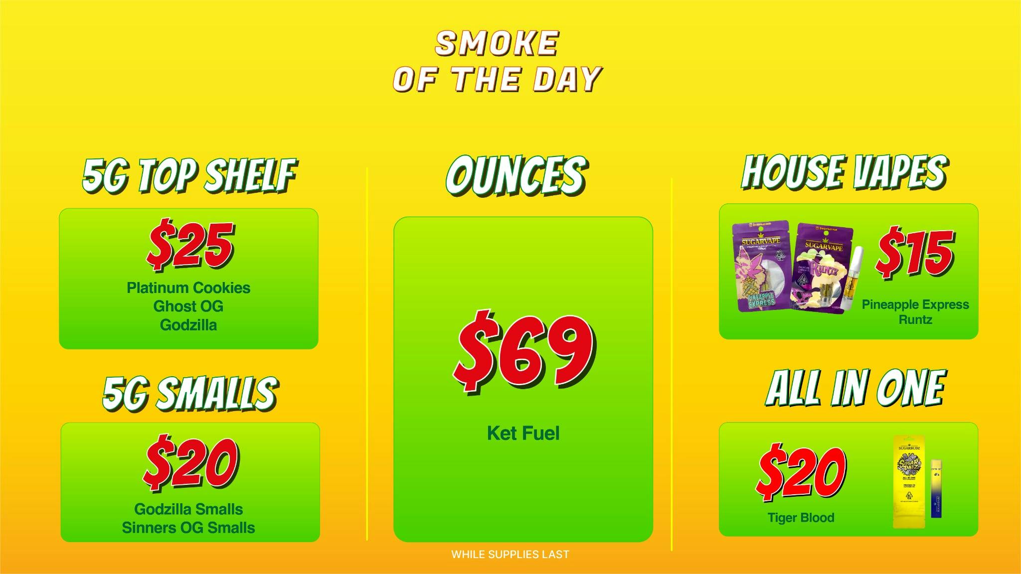 SUGARBUDZ $69 OUNCE AT SUGARBUDZ