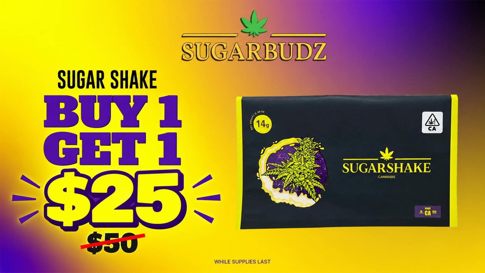 SUGARBUDZ 28g Sugar Shake-Only $25 AT SUGARBUDZ