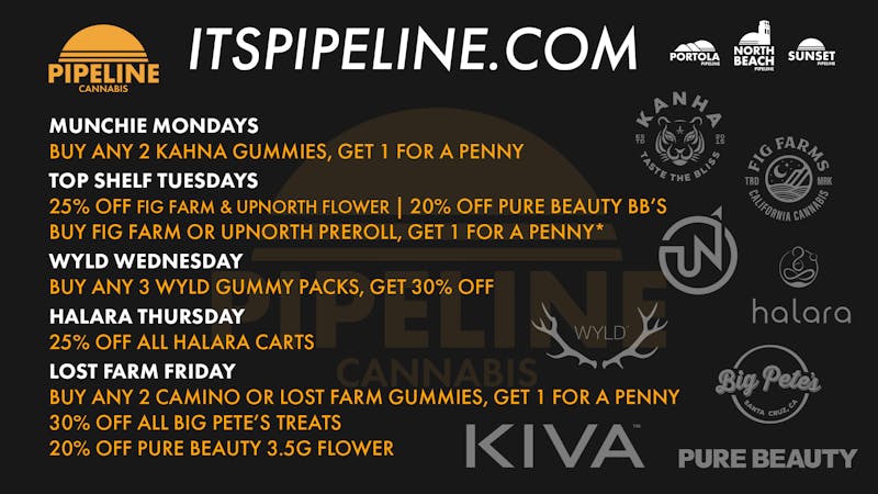North Beach Pipeline PIPELINE WEEKLY DEALS!
