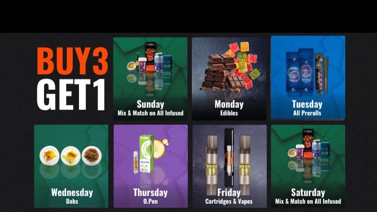 Silver Stem Fine Cannabis Broadmoor Buy 3, Get 1 Daily Deals