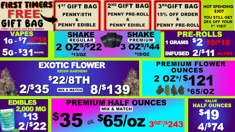 Waves Cannabis Co 🔥Low Prices for the Best Smoke😮‍💨$22/8th EXOTIC