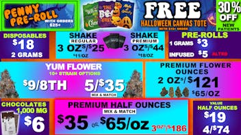 Waves Cannabis Co 🎃FREE CANVAS TOTE + 3 OZs/$25 Shake Mix & Match🎃