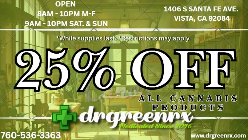 drgreenrx 25% OFF STOREWIDE and BOGOs!
