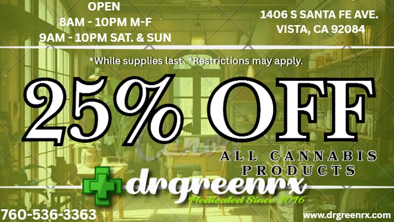 drgreenrx 25% OFF STOREWIDE and BOGOs!