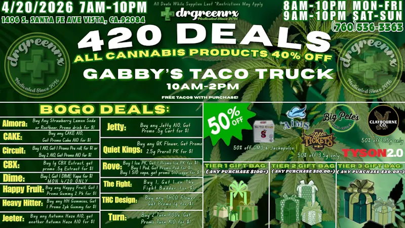 drgreenrx 4/20 DEALS, DISCOUNTS & COUPONS!