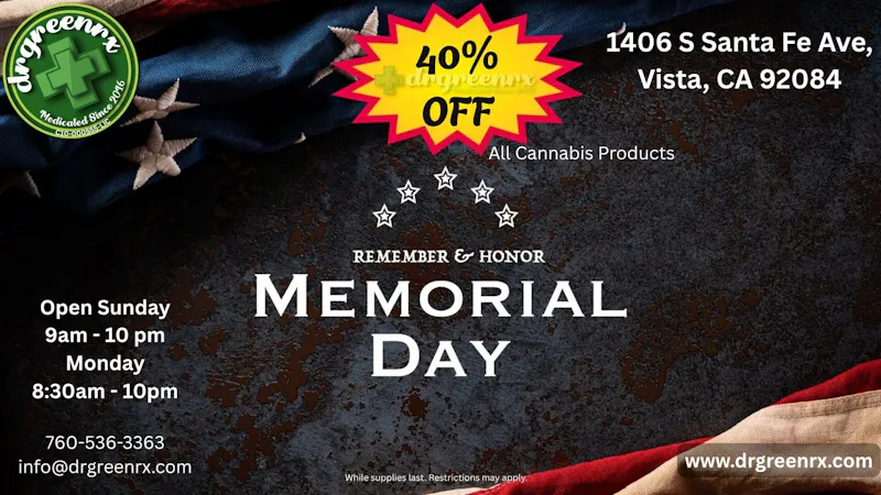 drgreenrx 40% Memorial Day Weekend!