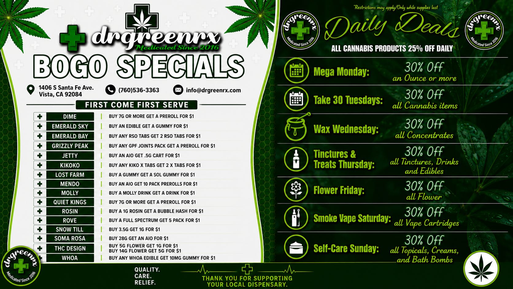 drgreenrx 40% OFF FTP & Referrals! 25% OFF STOREWIDE & BOGOS