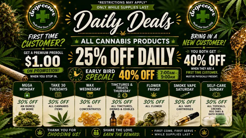 drgreenrx 40% OFF FTP & Referrals! 25% OFF STOREWIDE & BOGOS