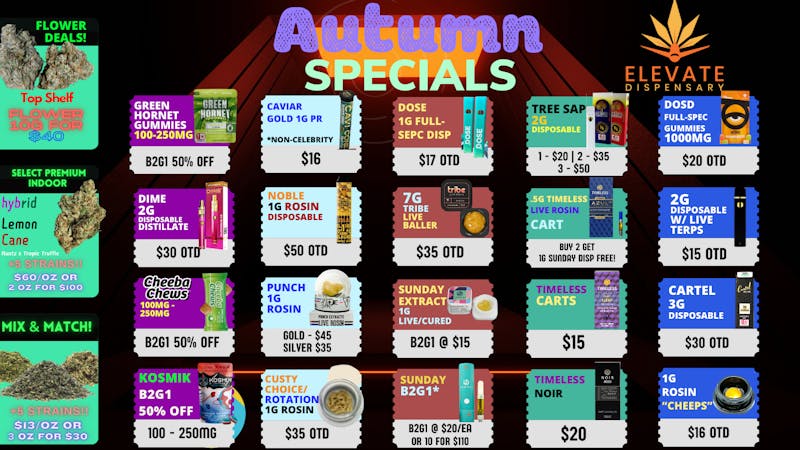 Elevate Dispensary ⛽🔥BOGO TOP-SHELF DELI | $5 Cart, FTP get 30% OFF!