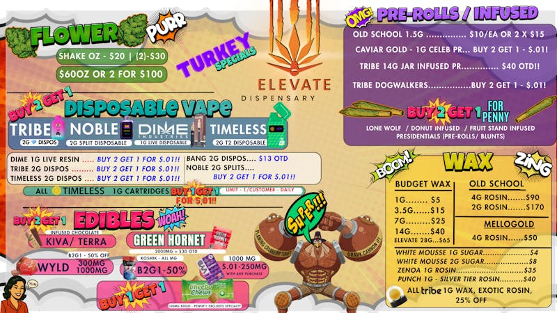 Elevate Dispensary Happy Thanksgiving to All!