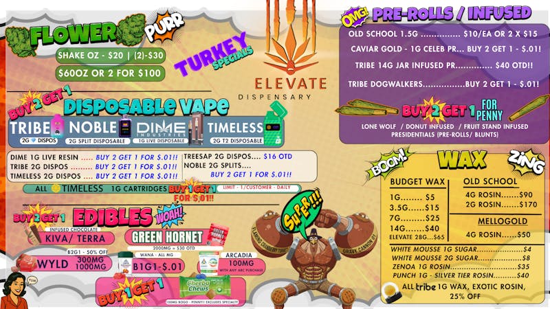 Elevate Dispensary Smoke Shop - Bethany Now Open Happy Thanksgiving!! Black Friday starts today!